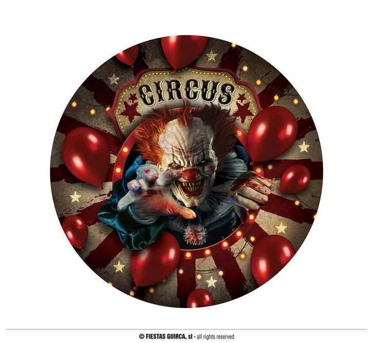 Bordjes Halloween Circus Horror Clown (6st), Hobby en Vrije tijd, Feestartikelen, Nieuw, Ophalen of Verzenden