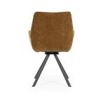 Eetkamerstoel By-Boo Bliss with armrest - mustard 240096, Huis en Inrichting, Stoelen, Overige kleuren, Nieuw, Ophalen of Verzenden