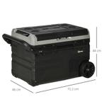 TRUUSK Koelbox Auto 40L Met LED Verlichting Compressor Auto, Verzenden