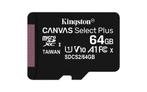 Kingston Canvas Select Plus 64GB microSDXC, Nieuw, Kingston, 64 GB, Ophalen of Verzenden