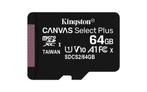 Kingston Canvas Select Plus 64GB microSDXC, Audio, Tv en Foto, Fotografie | Geheugenkaarten, Kingston, Nieuw, Ophalen of Verzenden