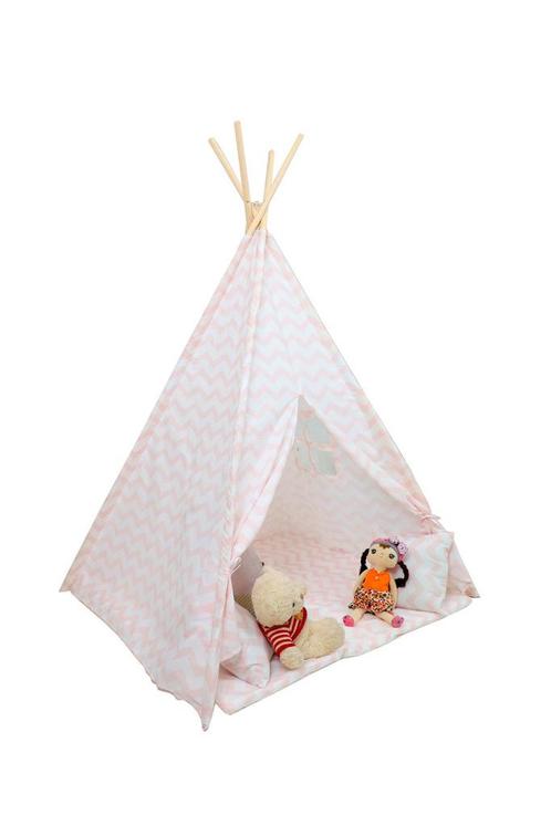 Grote tipi tent voor kinderen - roze zigzag - inclusief g..., Kinderen en Baby's, Speelgoed | Speeltenten, Nieuw, Ophalen of Verzenden