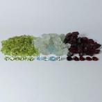 Verzameling van Peridot, Aquamarijn, Granaat Voor en Na -, Verzamelen, Mineralen en Fossielen