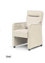 Eetkamerstoel Utah - eetkamerstoelen - Wit, Nieuw, Wit, Stof