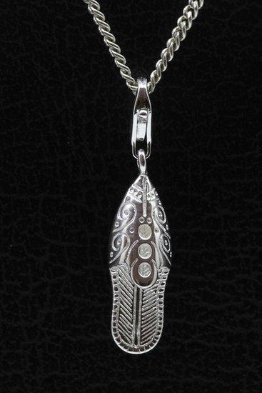 Zilveren Indische schoen hanger en/of bedel, Sieraden, Tassen en Uiterlijk, Bedels, Verzenden