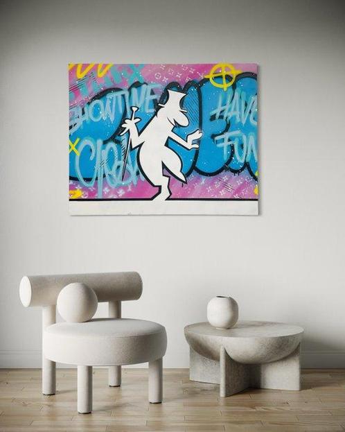 AIIROH (1987) - La Linea - Showtime [100% handmade], Antiek en Kunst, Kunst | Schilderijen | Modern