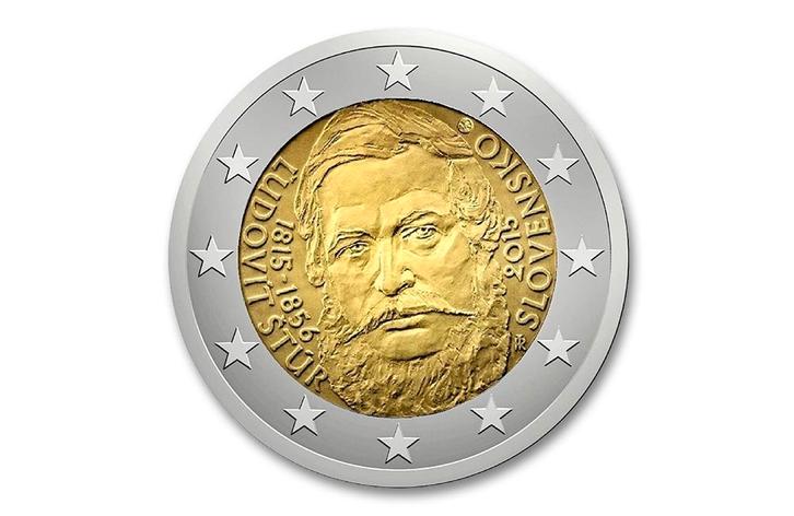2 euro Ludovit Stur 2015 - Slowakije, Postzegels en Munten, Munten | Europa | Euromunten, Verzenden