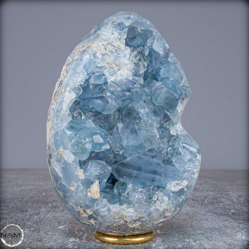 Natuurlijke Celestiet Ei-Geode - Meesterwerk van de natuur-, Verzamelen, Dierenverzamelingen