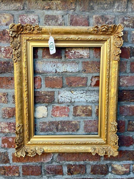 Lijst - 103. Oude goud vergulde schilderijlijst in eik. Voor, Antiek en Kunst, Antiek | Overige Antiek