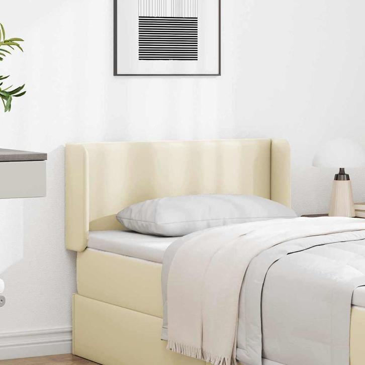vidaXL Hoofdbord oor Crème 40,5 x 40,5 x 4 cm PVC, Huis en Inrichting, Slaapkamer | Bedden, Crème, Nieuw, Verzenden