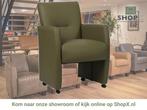 Leren eetkamerstoel Pleasure - Toledo Olive (olijf/goen) -, Huis en Inrichting, Stoelen, Eigentijds, Modern, Overige kleuren, Nieuw