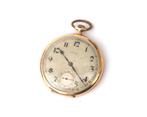 Een 14 krt. roségouden zakhorloge, jaren 20, Sieraden, Tassen en Uiterlijk, Horloges | Antiek