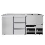 GGM Gastro | Biertoonbank PREMIUM - 1950x700mm - 1 deur & 3, Verzenden, Nieuw in verpakking, Hotelinrichting