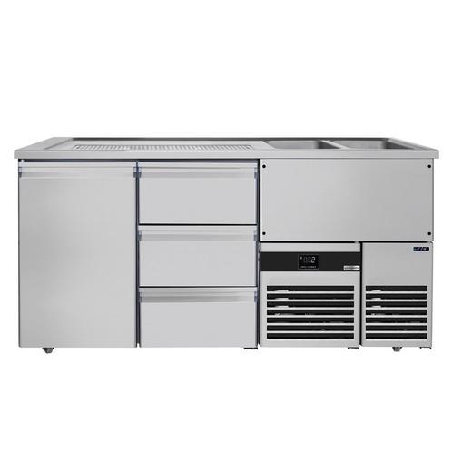 GGM Gastro | Biertoonbank PREMIUM - 1950x700mm - 1 deur & 3, Zakelijke goederen, Horeca | Meubilair en Inrichting, Nieuw in verpakking