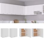 vidaXL Hangkasten 2 st Lyon 50x31x60 cm bewerkt hout wit, Verzenden, Nieuw, Wit