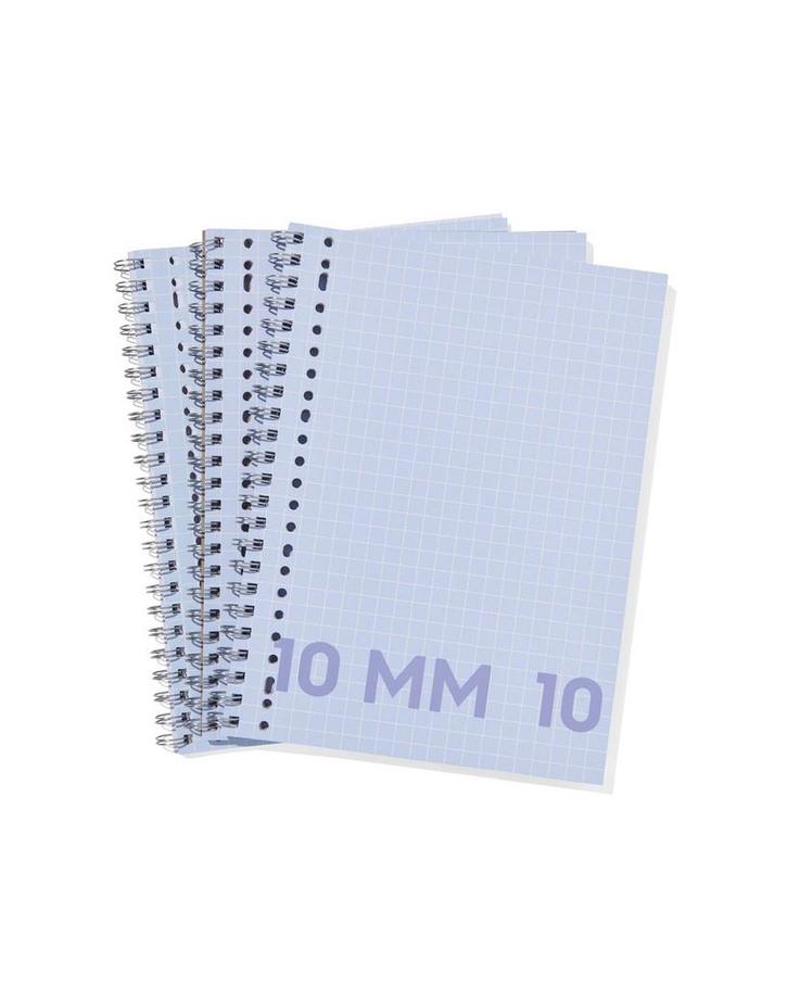 HEMA Collegeblokken blauw A4 geruit 10mm - 3 stuks, Diversen, Agenda's, Nieuw, Verzenden