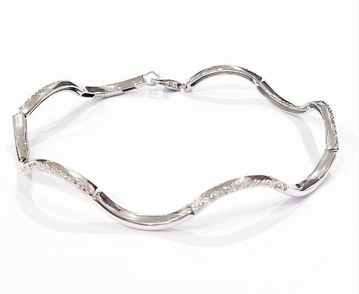 Armband - 18 karaat Witgoud - 0.42ct. tw. Diamant, Sieraden, Tassen en Uiterlijk, Armbanden