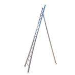 Maxall Driepoot Ladder 3,75m 14 sporten geanodiseerd, Doe-het-zelf en Verbouw, Nieuw, Ophalen of Verzenden