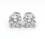 Oorstekers - 14 karaat Witgoud - 4.00ct. tw. Diamant