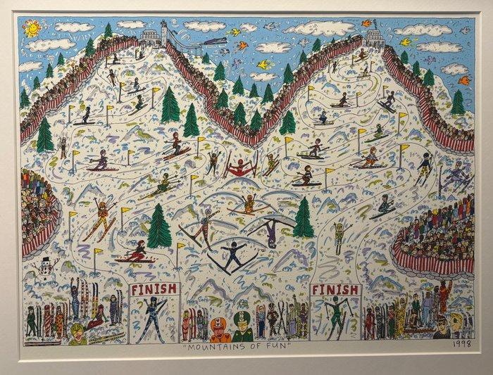James Rizzi (1950-2011) - Mountains of Fun, original, Antiek en Kunst, Kunst | Designobjecten