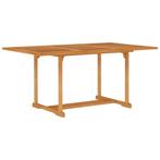 vidaXL Tuintafel 150x90x75 cm massief teakhout, Tuin en Terras, Verzenden, Nieuw, Teakhout