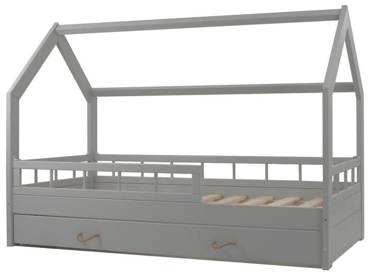 Groot massief houten kinderbed - huisvorm - 160x80cm - ve..., Kinderen en Baby's, Kinderkamer | Bedden, Nieuw, Ophalen of Verzenden