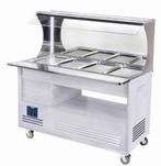 Bain Marie Wandbuffet 4 x 1/1 GN Wit HorecaTraders, Verzenden, Nieuw in verpakking