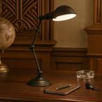 Bureaulamp Darwin antiek Zwart Binnenverlichting, Huis en Inrichting, Lampen | Tafellampen, Verzenden, Nieuw, Overige materialen