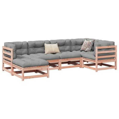 vidaXL 6-delige Loungeset met kussens massief douglas, Tuin en Terras, Tuinsets en Loungesets, Loungeset, Nieuw, Verzenden