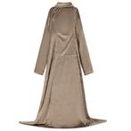 vidaXL Deken hoodie Kameel Flanel, Verzenden, Nieuw