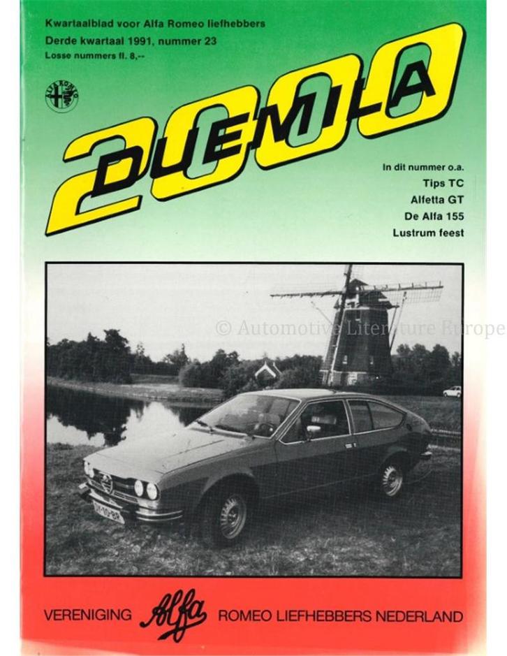 1991 ALFA ROMEO CLUB DUEMILA MAGAZINE 23 NEDERLANDS, Boeken, Auto's | Folders en Tijdschriften, Alfa Romeo