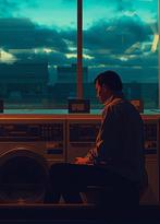 Collectibles & Co. - Edward Hopper Style - “Laundry Man” by