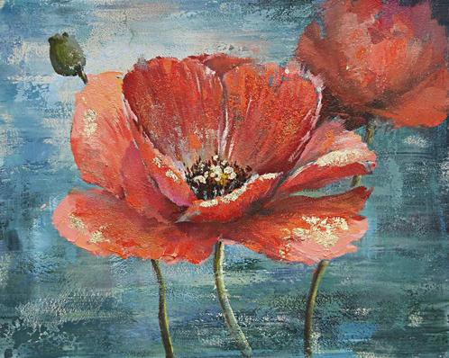 Olieverf schilderij Bloem F6377, Huis en Inrichting, Woonaccessoires | Overige, Nieuw, Ophalen of Verzenden