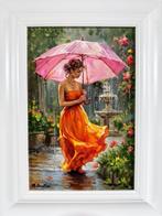 Marco Santini (XX-XXI) - La Danza Sotto la Pioggia, Antiek en Kunst, Kunst | Schilderijen | Klassiek