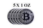 China. 5 x 2026 1 oz Titanium Bitcoin Round BU (Zonder