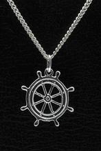 Zilveren Stuurrad ketting hanger - 2, Verzenden, Nieuw
