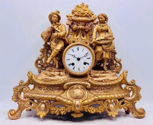 Klok Neoklassiek - Verguld brons - 1850-1900, Antiek en Kunst, Antiek | Klokken