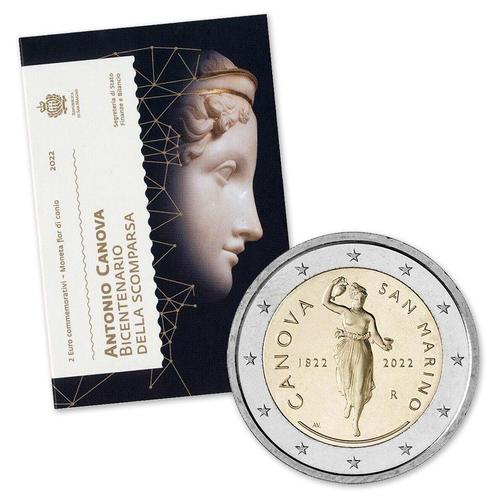 San Marino 2 Euro Canova 2022, Postzegels en Munten, Munten | Europa | Euromunten, Verzenden