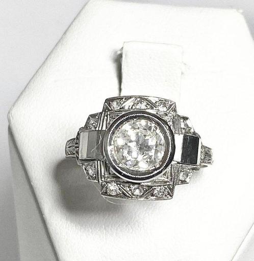 Ring - 18 karaat Witgoud - 1.30ct. tw. Diamant (Natuurlijk), Sieraden, Tassen en Uiterlijk, Ringen