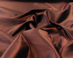 Prestigieuze taffetà in zijde-mix in donkerbrons/vinaccia, Antiek en Kunst, Antiek | Kleden en Textiel