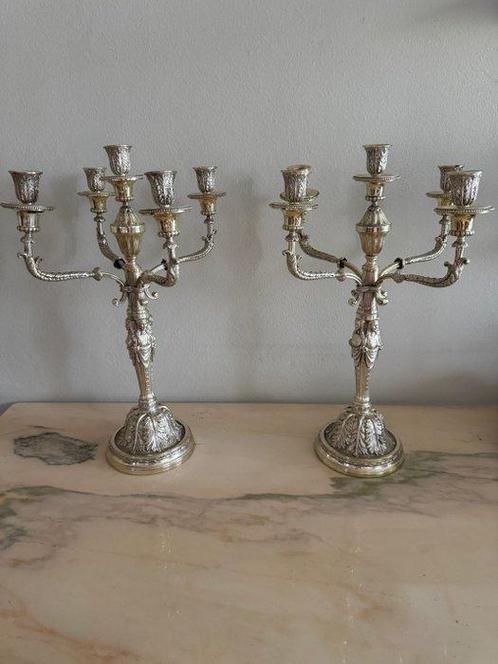 Kandelaber - .800 zilver, Antiek en Kunst, Antiek | Goud en Zilver