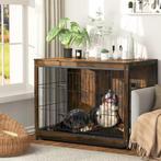 Houten Hondenbench met Bijzettafel –Dubbele Deur en Dienblad, Dieren en Toebehoren, Verzenden, Nieuw