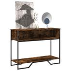 vidaXL Wandtafel 100x35x74,5 cm bewerkt hout gerookt, Huis en Inrichting, Tafels | Bijzettafels, Verzenden, Nieuw