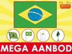 Braziliaanse vlaggen - Vlag Brazilie binnen 24 uur geleverd, Diversen, Vlaggen en Wimpels, Ophalen of Verzenden, Nieuw