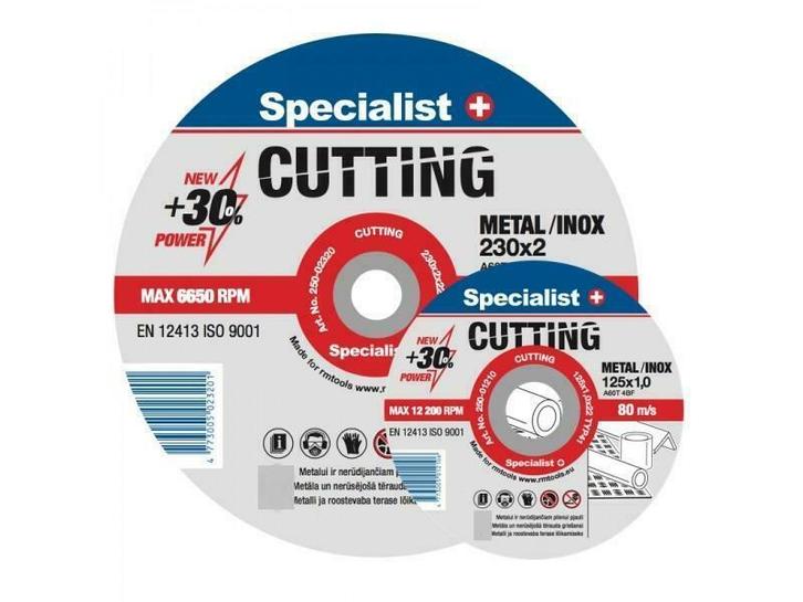 Doorslijpschijven Specialist+ staal / rvs. 125mm x 1,0 mm, Doe-het-zelf en Verbouw, Gereedschap | Handgereedschap, Nieuw, Verzenden