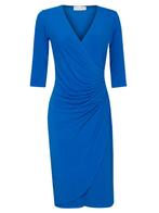 Jurk Geplooid Effen Blauw, jurk casual blauw, Kleding | Dames, Jurken, Nieuw, Verzenden