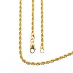 Gouden gedraaide schakel ketting | 50 cm (gouden ketting), Sieraden, Tassen en Uiterlijk, Kettingen, Ophalen of Verzenden, Gebruikt