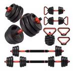 20 kg Krachttrainingset – 3-in-1 Dumbbell en Barbell Set, Verzenden, Nieuw