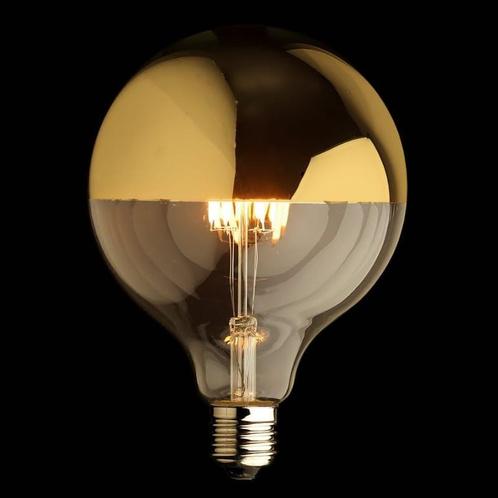 Calex LED Filamentlamp Globe Mirror Gold Ø95mm E27 4W, Huis en Inrichting, Lampen | Losse lampen, Ophalen of Verzenden