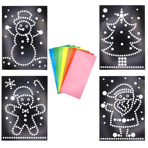 Knutselset A4 Fromaat Karton - Kerst Thema - 4x Voorbeeldpla, Hobby en Vrije tijd, Knutselen, Nieuw, Ophalen of Verzenden